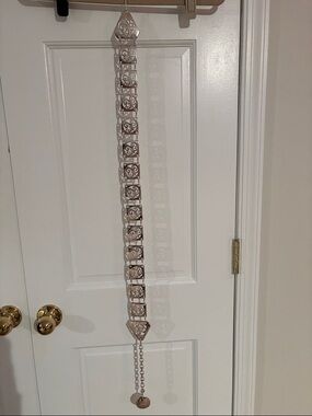 Silver geometric belt